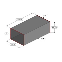 Rectangle Straight Duct