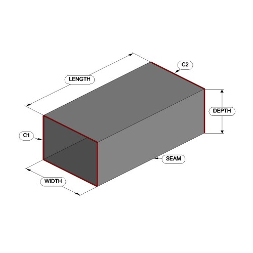 Rectangle Straight Duct